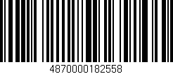 Código de barras (EAN, GTIN, SKU, ISBN): '4870000182558'