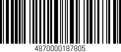 Código de barras (EAN, GTIN, SKU, ISBN): '4870000187805'