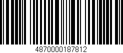 Código de barras (EAN, GTIN, SKU, ISBN): '4870000187812'