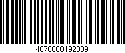 Código de barras (EAN, GTIN, SKU, ISBN): '4870000192809'