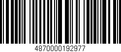 Código de barras (EAN, GTIN, SKU, ISBN): '4870000192977'