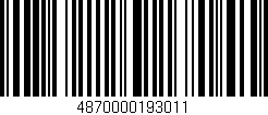 Código de barras (EAN, GTIN, SKU, ISBN): '4870000193011'