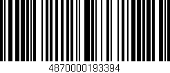 Código de barras (EAN, GTIN, SKU, ISBN): '4870000193394'