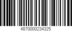 Código de barras (EAN, GTIN, SKU, ISBN): '4870000234325'