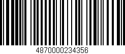 Código de barras (EAN, GTIN, SKU, ISBN): '4870000234356'