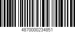 Código de barras (EAN, GTIN, SKU, ISBN): '4870000234851'