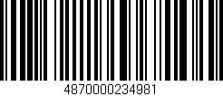 Código de barras (EAN, GTIN, SKU, ISBN): '4870000234981'