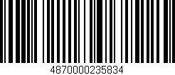 Código de barras (EAN, GTIN, SKU, ISBN): '4870000235834'