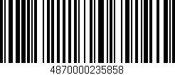 Código de barras (EAN, GTIN, SKU, ISBN): '4870000235858'