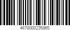 Código de barras (EAN, GTIN, SKU, ISBN): '4870000235865'
