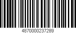 Código de barras (EAN, GTIN, SKU, ISBN): '4870000237289'