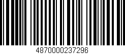 Código de barras (EAN, GTIN, SKU, ISBN): '4870000237296'