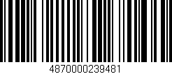 Código de barras (EAN, GTIN, SKU, ISBN): '4870000239481'