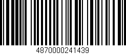 Código de barras (EAN, GTIN, SKU, ISBN): '4870000241439'