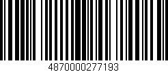 Código de barras (EAN, GTIN, SKU, ISBN): '4870000277193'