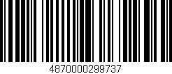 Código de barras (EAN, GTIN, SKU, ISBN): '4870000299737'