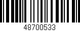 Código de barras (EAN, GTIN, SKU, ISBN): '48700533'