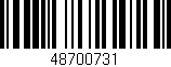 Código de barras (EAN, GTIN, SKU, ISBN): '48700731'