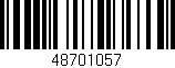Código de barras (EAN, GTIN, SKU, ISBN): '48701057'