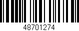 Código de barras (EAN, GTIN, SKU, ISBN): '48701274'