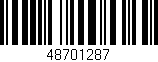 Código de barras (EAN, GTIN, SKU, ISBN): '48701287'