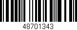 Código de barras (EAN, GTIN, SKU, ISBN): '48701343'