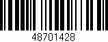 Código de barras (EAN, GTIN, SKU, ISBN): '48701428'