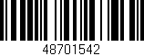 Código de barras (EAN, GTIN, SKU, ISBN): '48701542'