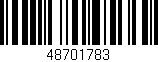 Código de barras (EAN, GTIN, SKU, ISBN): '48701783'