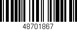 Código de barras (EAN, GTIN, SKU, ISBN): '48701867'