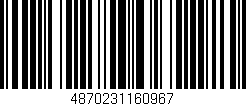 Código de barras (EAN, GTIN, SKU, ISBN): '4870231160967'