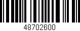 Código de barras (EAN, GTIN, SKU, ISBN): '48702600'