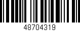Código de barras (EAN, GTIN, SKU, ISBN): '48704319'