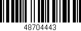 Código de barras (EAN, GTIN, SKU, ISBN): '48704443'