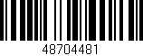 Código de barras (EAN, GTIN, SKU, ISBN): '48704481'