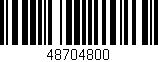 Código de barras (EAN, GTIN, SKU, ISBN): '48704800'