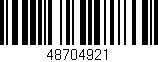 Código de barras (EAN, GTIN, SKU, ISBN): '48704921'