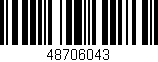 Código de barras (EAN, GTIN, SKU, ISBN): '48706043'
