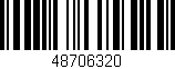 Código de barras (EAN, GTIN, SKU, ISBN): '48706320'