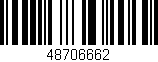 Código de barras (EAN, GTIN, SKU, ISBN): '48706662'
