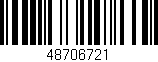 Código de barras (EAN, GTIN, SKU, ISBN): '48706721'