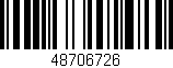 Código de barras (EAN, GTIN, SKU, ISBN): '48706726'