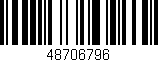 Código de barras (EAN, GTIN, SKU, ISBN): '48706796'