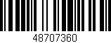 Código de barras (EAN, GTIN, SKU, ISBN): '48707360'