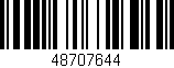 Código de barras (EAN, GTIN, SKU, ISBN): '48707644'