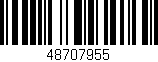 Código de barras (EAN, GTIN, SKU, ISBN): '48707955'