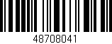 Código de barras (EAN, GTIN, SKU, ISBN): '48708041'