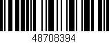 Código de barras (EAN, GTIN, SKU, ISBN): '48708394'