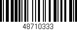 Código de barras (EAN, GTIN, SKU, ISBN): '48710333'
