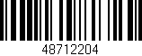 Código de barras (EAN, GTIN, SKU, ISBN): '48712204'